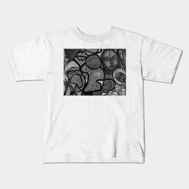 Artwork on Canvas Kids T-Shirt by Ali Kasap